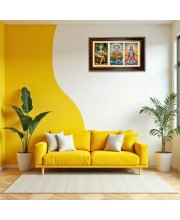 Vishnu Photo Frame 10x6 Inch | Glossy Maroon Polystyrene Frame | Divine Wall & Table Decor | Temple Decoration & Gift Item (Pack Of 1) (F20931)