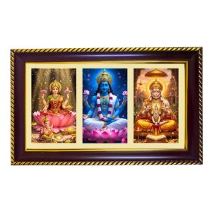 Lakshmi-Vishnu-Hanuman Photo Frame 12x8 Inch | Glossy Maroon Polystyrene Frame | Divine Wall & Table Decor | Temple Decoration & Gift Item (Pack Of 1) (F20742) Lakshmi-Vishnu-Hanuman Photo Frame 12x8 Inch | Glossy Maroon Polystyrene Frame | Divine Wall & Table Decor | Temple Decoration & Gift Item (Pack Of 1) (F20742)