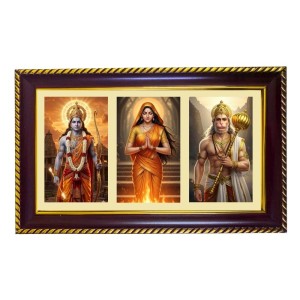 Ram-Sita-Hanuman Photo Frame 8x4 Inch | Glossy Maroon Polystyrene Frame | Divine Wall & Table Decor | Temple Decoration & Gift Item (Pack Of 1) (F21333) Ram-Sita-Hanuman Photo Frame 8x4 Inch | Glossy Maroon Polystyrene Frame | Divine Wall & Table Decor | Temple Decoration & Gift Item (Pack Of 1) (F21333)