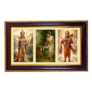 Ram-Sita-Hanuman Photo Frame 8x4 Inch | Glossy Maroon Polystyrene Frame | Divine Wall & Table Decor | Temple Decoration & Gift Item (Pack Of 1) (F21334) Ram-Sita-Hanuman Photo Frame 8x4 Inch | Glossy Maroon Polystyrene Frame | Divine Wall & Table Decor | Temple Decoration & Gift Item (Pack Of 1) (F21334)