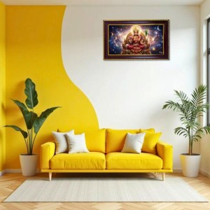 Mata Lalita Tripura Sundari Photo Frame 10x6 Inch | Glossy Maroon Polystyrene Frame | Divine Wall & Table Decor | Temple Decoration & Gift Item (Pack Of 1) (F20700)