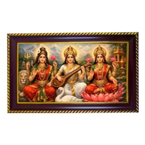 Tridevi Photo Frame 8x4 Inch | Glossy Maroon Polystyrene Frame | Divine Wall & Table Decor | Temple Decoration & Gift Item (Pack Of 1) (F20259) Tridevi Photo Frame 8x4 Inch | Glossy Maroon Polystyrene Frame | Divine Wall & Table Decor | Temple Decoration & Gift Item (Pack Of 1) (F20259)