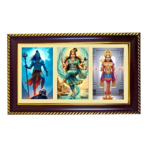 Shiva-Parvti-Murgan Photo Frame 8x4 Inch | Glossy Maroon Polystyrene Frame | Divine Wall & Table Decor | Temple Decoration & Gift Item (Pack Of 1) (F20830) Shiva-Parvti-Murgan Photo Frame 8x4 Inch | Glossy Maroon Polystyrene Frame | Divine Wall & Table Decor | Temple Decoration & Gift Item (Pack Of 1) (F20830)