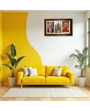 Shiva-Vishnu Durga Photo Frame 10x6 Inch | Glossy Maroon Polystyrene Frame | Divine Wall & Table Decor | Temple Decoration & Gift Item (Pack Of 1) (F21140)