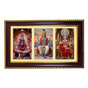 Shiva-Vishnu-Parvti Photo Frame 14x10 Inch | Glossy Maroon Polystyrene Frame | Divine Wall & Table Decor | Temple Decoration & Gift Item (Pack Of 1) (F21341) Shiva-Vishnu-Parvti Photo Frame 14x10 Inch | Glossy Maroon Polystyrene Frame | Divine Wall & Table Decor | Temple Decoration & Gift Item (Pack Of 1) (F21341)