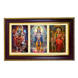 Shiva-Vishnu-Parvti Photo Frame 12x8 Inch | Glossy Maroon Polystyrene Frame | Divine Wall & Table Decor | Temple Decoration & Gift Item (Pack Of 1) (F21342) Shiva-Vishnu-Parvti Photo Frame 12x8 Inch | Glossy Maroon Polystyrene Frame | Divine Wall & Table Decor | Temple Decoration & Gift Item (Pack Of 1) (F21342)