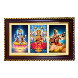 Vishnu-Laxmi-Narada Photo Frame 10x6 Inch | Glossy Maroon Polystyrene Frame | Divine Wall & Table Decor | Temple Decoration & Gift Item (Pack Of 1) (F20926) Vishnu-Laxmi-Narada Photo Frame 10x6 Inch | Glossy Maroon Polystyrene Frame | Divine Wall & Table Decor | Temple Decoration & Gift Item (Pack Of 1) (F20926)