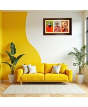Sri Ramakrishna Paramahansa, His Wife Sri Sarada Devi, Photo Frame 10x6 Inch | Glossy Maroon Polystyrene Frame | Divine Wall & Table Decor | Temple Decoration & Gift Item (Pack Of 1) (F21485)