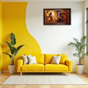 Lord Ram & Ravan Photo Frame 12x8 Inch | Glossy Maroon Polystyrene Frame | Divine Wall & Table Decor | Temple Decoration & Gift Item (Pack Of 1) (F20440) Lord Ram & Ravan Photo Frame 12x8 Inch | Glossy Maroon Polystyrene Frame | Divine Wall & Table Decor | Temple Decoration & Gift Item (Pack Of 1) (F20440)