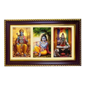 Vishnu-Krishna-Shiva Photo Frame 10x6 Inch | Glossy Maroon Polystyrene Frame | Divine Wall & Table Decor | Temple Decoration & Gift Item (Pack Of 1) (F21432) Vishnu-Krishna-Shiva Photo Frame 10x6 Inch | Glossy Maroon Polystyrene Frame | Divine Wall & Table Decor | Temple Decoration & Gift Item (Pack Of 1) (F21432)