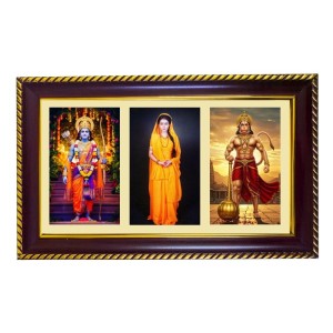Ram-Sita-Hnuman Photo Frame 14x10 Inch | Glossy Maroon Polystyrene Frame | Divine Wall & Table Decor | Temple Decoration & Gift Item (Pack Of 1) (F21351) Ram-Sita-Hnuman Photo Frame 14x10 Inch | Glossy Maroon Polystyrene Frame | Divine Wall & Table Decor | Temple Decoration & Gift Item (Pack Of 1) (F21351)