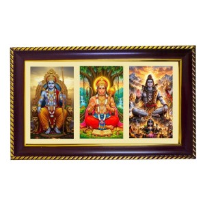Ram-Hanuman-shiva Photo Frame 14x10 Inch | Glossy Maroon Polystyrene Frame | Divine Wall & Table Decor | Temple Decoration & Gift Item (Pack Of 1) (F20949) Ram-Hanuman-shiva Photo Frame 14x10 Inch | Glossy Maroon Polystyrene Frame | Divine Wall & Table Decor | Temple Decoration & Gift Item (Pack Of 1) (F20949)