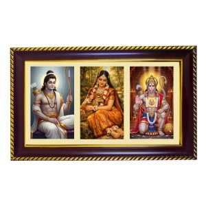 Ram-Sita-Hanuman Photo Frame 14x10 Inch | Glossy Maroon Polystyrene Frame | Divine Wall & Table Decor | Temple Decoration & Gift Item (Pack Of 1) (F21011) Ram-Sita-Hanuman Photo Frame 14x10 Inch | Glossy Maroon Polystyrene Frame | Divine Wall & Table Decor | Temple Decoration & Gift Item (Pack Of 1) (F21011)