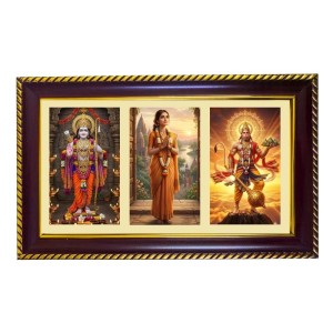 Ram-Sita-Hanuman Photo Frame 14x10 Inch | Glossy Maroon Polystyrene Frame | Divine Wall & Table Decor | Temple Decoration & Gift Item (Pack Of 1) (F21328) Ram-Sita-Hanuman Photo Frame 14x10 Inch | Glossy Maroon Polystyrene Frame | Divine Wall & Table Decor | Temple Decoration & Gift Item (Pack Of 1) (F21328)