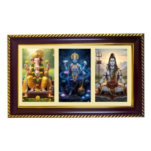 Shiva-Vishnu-Ganpati Photo Frame 10x6 Inch | Glossy Maroon Polystyrene Frame | Divine Wall & Table Decor | Temple Decoration & Gift Item (Pack Of 1) (F21119) Shiva-Vishnu-Ganpati Photo Frame 10x6 Inch | Glossy Maroon Polystyrene Frame | Divine Wall & Table Decor | Temple Decoration & Gift Item (Pack Of 1) (F21119)