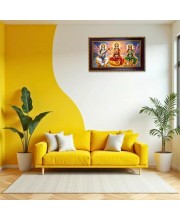Tridevi Photo Frame 8x4 Inch | Glossy Maroon Polystyrene Frame | Divine Wall & Table Decor | Temple Decoration & Gift Item (Pack Of 1) (F20264)