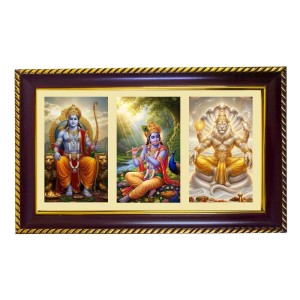 Ram-Krishna-Narshima Photo Frame 8x4 Inch | Glossy Maroon Polystyrene Frame | Divine Wall & Table Decor | Temple Decoration & Gift Item (Pack Of 1) (F21491) Ram-Krishna-Narshima Photo Frame 8x4 Inch | Glossy Maroon Polystyrene Frame | Divine Wall & Table Decor | Temple Decoration & Gift Item (Pack Of 1) (F21491)