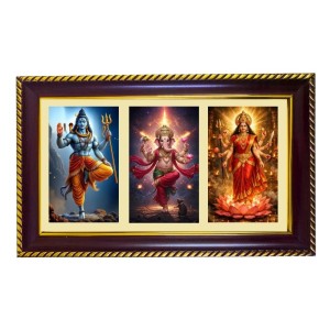 Shiva-Ganesha-Durga Photo Frame 12x8 Inch | Glossy Maroon Polystyrene Frame | Divine Wall & Table Decor | Temple Decoration & Gift Item (Pack Of 1) (F21008) Shiva-Ganesha-Durga Photo Frame 12x8 Inch | Glossy Maroon Polystyrene Frame | Divine Wall & Table Decor | Temple Decoration & Gift Item (Pack Of 1) (F21008)