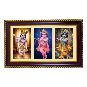 Krishna Photo Frame 12x8 Inch | Glossy Maroon Polystyrene Frame | Divine Wall & Table Decor | Temple Decoration & Gift Item (Pack Of 1) (F20801) Krishna Photo Frame 12x8 Inch | Glossy Maroon Polystyrene Frame | Divine Wall & Table Decor | Temple Decoration & Gift Item (Pack Of 1) (F20801)