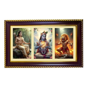 Ram-Krishna-Narshima Photo Frame 8x4 Inch | Glossy Maroon Polystyrene Frame | Divine Wall & Table Decor | Temple Decoration & Gift Item (Pack Of 1) (F21481) Ram-Krishna-Narshima Photo Frame 8x4 Inch | Glossy Maroon Polystyrene Frame | Divine Wall & Table Decor | Temple Decoration & Gift Item (Pack Of 1) (F21481)