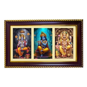 Ram-Krishna-Narshima Photo Frame 8x4 Inch | Glossy Maroon Polystyrene Frame | Divine Wall & Table Decor | Temple Decoration & Gift Item (Pack Of 1) (F21493) Ram-Krishna-Narshima Photo Frame 8x4 Inch | Glossy Maroon Polystyrene Frame | Divine Wall & Table Decor | Temple Decoration & Gift Item (Pack Of 1) (F21493)