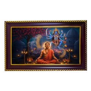 Mata Kali Photo Frame 10x6 Inch | Glossy Maroon Polystyrene Frame | Divine Wall & Table Decor | Temple Decoration & Gift Item (Pack Of 1) (F20479) Mata Kali Photo Frame 10x6 Inch | Glossy Maroon Polystyrene Frame | Divine Wall & Table Decor | Temple Decoration & Gift Item (Pack Of 1) (F20479)