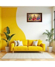 TriDevi Photo Frame 8x4 Inch | Glossy Maroon Polystyrene Frame | Divine Wall & Table Decor | Temple Decoration & Gift Item (Pack Of 1) (F20138)