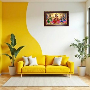 TriDevi Photo Frame 8x4 Inch | Glossy Maroon Polystyrene Frame | Divine Wall & Table Decor | Temple Decoration & Gift Item (Pack Of 1) (F20138)