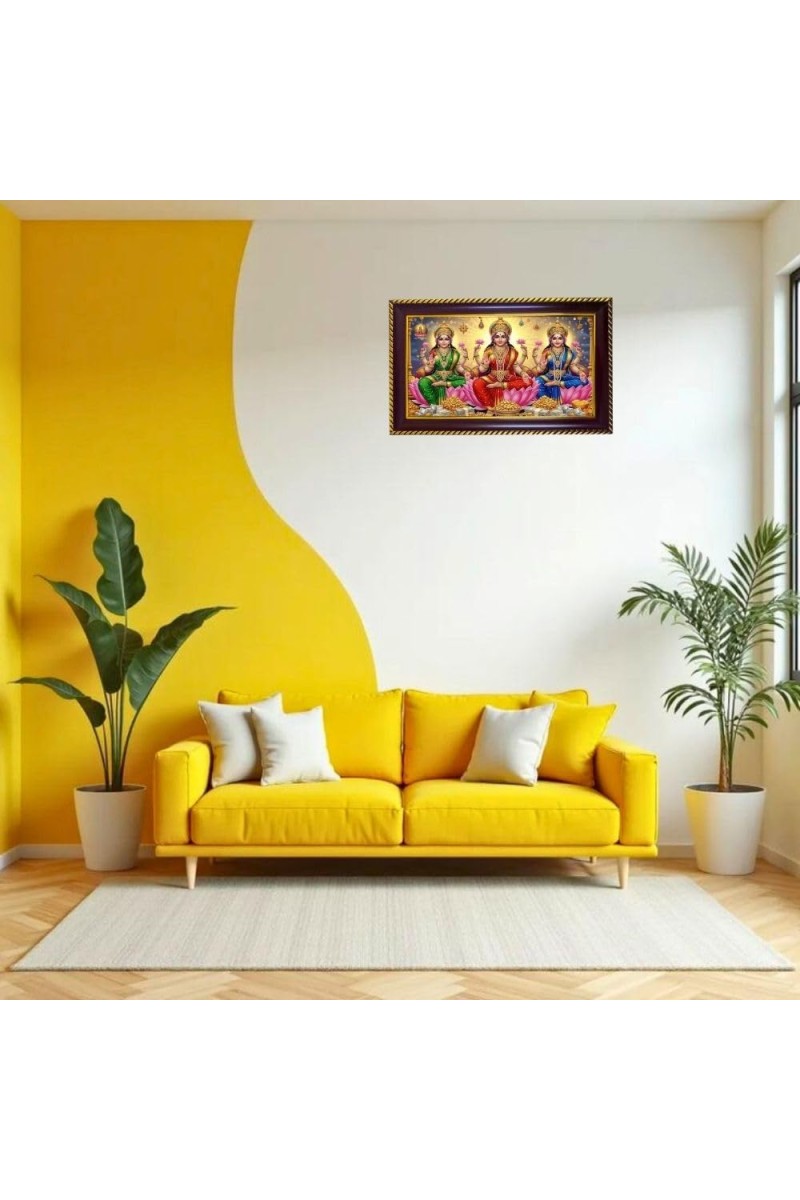 TriDevi Photo Frame 8x4 Inch | Glossy Maroon Polystyrene Frame | Divine Wall & Table Decor | Temple Decoration & Gift Item (Pack Of 1) (F20138)