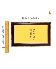 Tridevi Photo Frame 14x10 Inch | Glossy Maroon Polystyrene Frame | Divine Wall & Table Decor | Temple Decoration & Gift Item (Pack Of 1) (F21256)