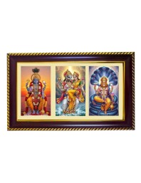 Lord Vishnu Avtar Photo Frame 14x10 Inch | Glossy Maroon Polystyrene Frame | Divine Wall & Table Decor | Temple Decoration & Gift Item (Pack Of 1) (F21029)