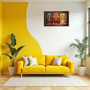 TriDevi Photo Frame 8x4 Inch | Glossy Maroon Polystyrene Frame | Divine Wall & Table Decor | Temple Decoration & Gift Item (Pack Of 1) (F20131)
