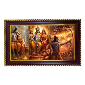 Ram Sita Photo Frame 8x4 Inch | Glossy Maroon Polystyrene Frame | Divine Wall & Table Decor | Temple Decoration & Gift Item (Pack Of 1) (F20106) Ram Sita Photo Frame 8x4 Inch | Glossy Maroon Polystyrene Frame | Divine Wall & Table Decor | Temple Decoration & Gift Item (Pack Of 1) (F20106)