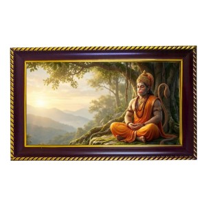 Lord Hanuman Photo Frame 12x8 Inch | Glossy Maroon Polystyrene Frame | Divine Wall & Table Decor | Temple Decoration & Gift Item (Pack Of 1) (F20313) Lord Hanuman Photo Frame 12x8 Inch | Glossy Maroon Polystyrene Frame | Divine Wall & Table Decor | Temple Decoration & Gift Item (Pack Of 1) (F20313)