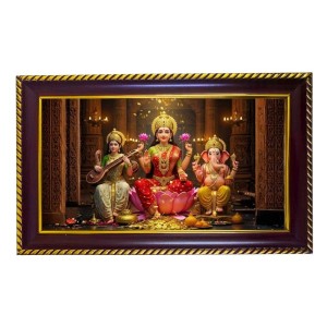 Mata Lakshmi Photo Frame 12x8 Inch | Glossy Maroon Polystyrene Frame | Divine Wall & Table Decor | Temple Decoration & Gift Item (Pack Of 1) (F20587) Mata Lakshmi Photo Frame 12x8 Inch | Glossy Maroon Polystyrene Frame | Divine Wall & Table Decor | Temple Decoration & Gift Item (Pack Of 1) (F20587)