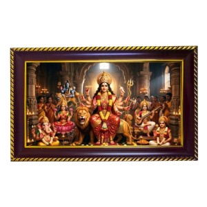 Mata Durga Photo Frame 8x4 Inch | Glossy Maroon Polystyrene Frame | Divine Wall & Table Decor | Temple Decoration & Gift Item (Pack Of 1) (F20267) Mata Durga Photo Frame 8x4 Inch | Glossy Maroon Polystyrene Frame | Divine Wall & Table Decor | Temple Decoration & Gift Item (Pack Of 1) (F20267)