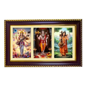 Sarswati-Parshuram-narada Photo Frame 10x6 Inch | Glossy Maroon Polystyrene Frame | Divine Wall & Table Decor | Temple Decoration & Gift Item (Pack Of 1) (F20957) Sarswati-Parshuram-narada Photo Frame 10x6 Inch | Glossy Maroon Polystyrene Frame | Divine Wall & Table Decor | Temple Decoration & Gift Item (Pack Of 1) (F20957)
