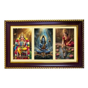Murgun-Shiva-Parvti Photo Frame 12x8 Inch | Glossy Maroon Polystyrene Frame | Divine Wall & Table Decor | Temple Decoration & Gift Item (Pack Of 1) (F21453) Murgun-Shiva-Parvti Photo Frame 12x8 Inch | Glossy Maroon Polystyrene Frame | Divine Wall & Table Decor | Temple Decoration & Gift Item (Pack Of 1) (F21453)