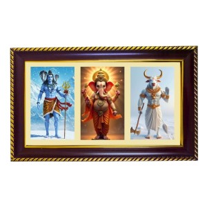 Shiva-Ganpati-Nandi Photo Frame 8x4 Inch | Glossy Maroon Polystyrene Frame | Divine Wall & Table Decor | Temple Decoration & Gift Item (Pack Of 1) (F20853) Shiva-Ganpati-Nandi Photo Frame 8x4 Inch | Glossy Maroon Polystyrene Frame | Divine Wall & Table Decor | Temple Decoration & Gift Item (Pack Of 1) (F20853)