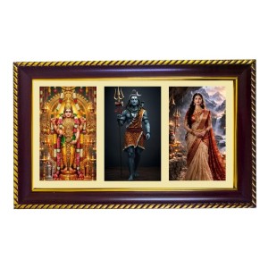 Murgun-Shiva-Parvti Photo Frame 12x8 Inch | Glossy Maroon Polystyrene Frame | Divine Wall & Table Decor | Temple Decoration & Gift Item (Pack Of 1) (F21454) Murgun-Shiva-Parvti Photo Frame 12x8 Inch | Glossy Maroon Polystyrene Frame | Divine Wall & Table Decor | Temple Decoration & Gift Item (Pack Of 1) (F21454)