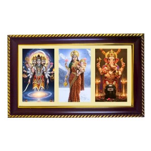 Shiva-Parvti-Ganesha Photo Frame 10x6 Inch | Glossy Maroon Polystyrene Frame | Divine Wall & Table Decor | Temple Decoration & Gift Item (Pack Of 1) (F20870) Shiva-Parvti-Ganesha Photo Frame 10x6 Inch | Glossy Maroon Polystyrene Frame | Divine Wall & Table Decor | Temple Decoration & Gift Item (Pack Of 1) (F20870)