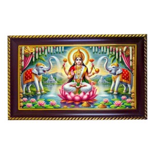 Mata Laxmi Photo Frame 14x10 Inch | Glossy Maroon Polystyrene Frame | Divine Wall & Table Decor | Temple Decoration & Gift Item (Pack Of 1) (F20616) Mata Laxmi Photo Frame 14x10 Inch | Glossy Maroon Polystyrene Frame | Divine Wall & Table Decor | Temple Decoration & Gift Item (Pack Of 1) (F20616)