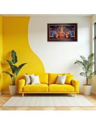 Lord Ganesh Photo Frame 10x6 Inch | Glossy Maroon Polystyrene Frame | Divine Wall & Table Decor | Temple Decoration & Gift Item (Pack Of 1) (F20577)