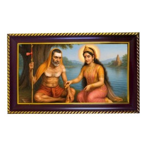 Mata Kamakshi Photo Frame 12x8 Inch | Glossy Maroon Polystyrene Frame | Divine Wall & Table Decor | Temple Decoration & Gift Item (Pack Of 1) (F20539) Mata Kamakshi Photo Frame 12x8 Inch | Glossy Maroon Polystyrene Frame | Divine Wall & Table Decor | Temple Decoration & Gift Item (Pack Of 1) (F20539)