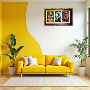 Sarswati-Krishna-Radha Photo Frame 12x8 Inch | Glossy Maroon Polystyrene Frame | Divine Wall & Table Decor | Temple Decoration & Gift Item (Pack Of 1) (F20959) Sarswati-Krishna-Radha Photo Frame 12x8 Inch | Glossy Maroon Polystyrene Frame | Divine Wall & Table Decor | Temple Decoration & Gift Item (Pack Of 1) (F20959)