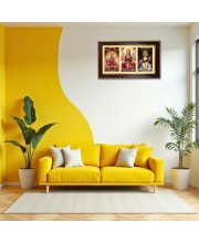 Tridevi Photo Frame 14x10 Inch | Glossy Maroon Polystyrene Frame | Divine Wall & Table Decor | Temple Decoration & Gift Item (Pack Of 1) (F21288)