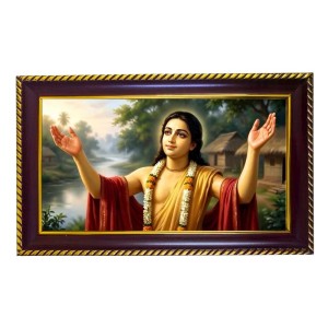 Shree Gauranga Mahaprabhu Photo Frame 10x6 Inch | Glossy Maroon Polystyrene Frame | Divine Wall & Table Decor | Temple Decoration & Gift Item (Pack Of 1) (F20391) Shree Gauranga Mahaprabhu Photo Frame 10x6 Inch | Glossy Maroon Polystyrene Frame | Divine Wall & Table Decor | Temple Decoration & Gift Item (Pack Of 1) (F20391)