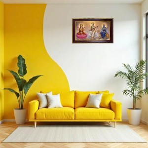 Tridevi Photo Frame 8x4 Inch | Glossy Maroon Polystyrene Frame | Divine Wall & Table Decor | Temple Decoration & Gift Item (Pack Of 1) (F20195)