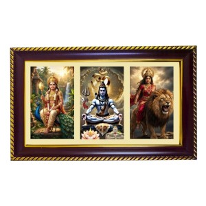 Murgun-Shiva-Parvti Photo Frame 8x4 Inch | Glossy Maroon Polystyrene Frame | Divine Wall & Table Decor | Temple Decoration & Gift Item (Pack Of 1) (F21427) Murgun-Shiva-Parvti Photo Frame 8x4 Inch | Glossy Maroon Polystyrene Frame | Divine Wall & Table Decor | Temple Decoration & Gift Item (Pack Of 1) (F21427)
