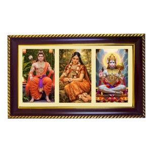 Ram-Sita-Hanuman Photo Frame 8x4 Inch | Glossy Maroon Polystyrene Frame | Divine Wall & Table Decor | Temple Decoration & Gift Item (Pack Of 1) (F20911) Ram-Sita-Hanuman Photo Frame 8x4 Inch | Glossy Maroon Polystyrene Frame | Divine Wall & Table Decor | Temple Decoration & Gift Item (Pack Of 1) (F20911)